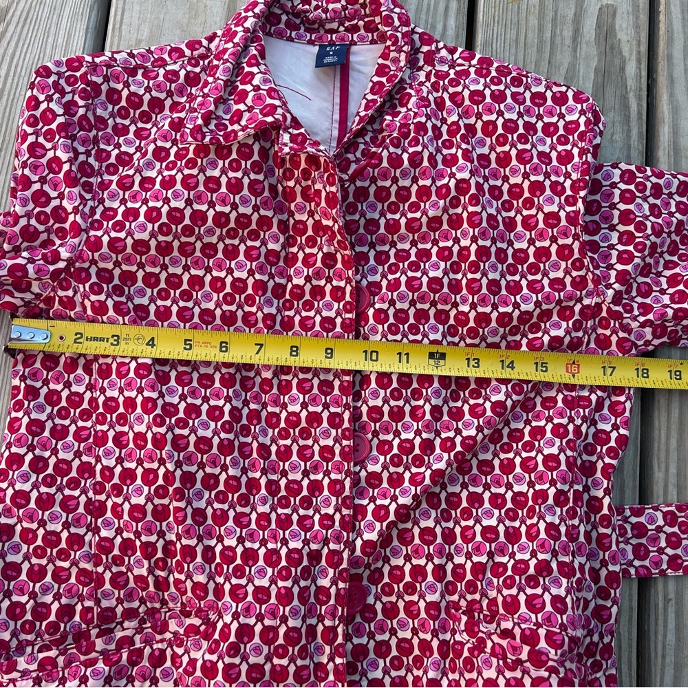 GAP Women’s Small Trench Coat Belted‎ Rosebud Valentines Collar Pockets Y2K - Picture 7 of 15